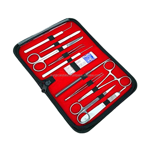 Kits de dissection pour étudiants avec source d'alimentation manuelle en acier inoxydable et matériau métallique pour base d'instruments chirurgicaux - Product Image 6