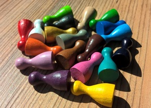 ILAHI's Colored Wooden Pawns Eco-Friendly Antique Design Wooden - Product Image 2