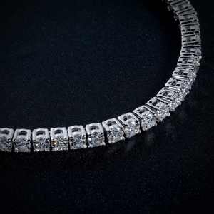 Cadena de Moissanita de Joyería Fina, Plata de Ley 925, 3 mm, Color D, VVS, Pulsera de Moissanita para Mujer y Hombre - Product Image 2