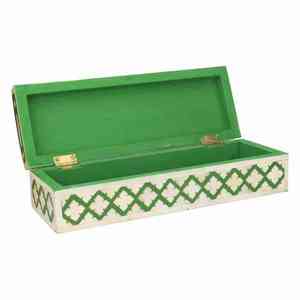 Caja de Joyería con Incrustaciones de Hueso, Caja de Regalo de MDF Color Chocolate, Caja de Almacenamiento Decorativa Hecha a Mano, Venta al Por Mayor - Product Image 2