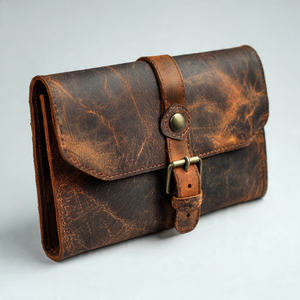 Shine Leather Clutch Bags Preppy Style Beading Zipper Closure Waterproof Unisex Casual Fashion Handbag - Product Image 2