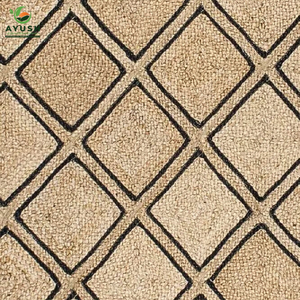 Alfombras Rectangulares Ecológicas de 130x210cm Hechas con Fibras Naturales de Yute y Algodón, Antideslizantes, Aptas para Mascotas, Opciones Personalizables - Product Image 4