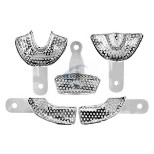 Plateaux d'empreinte dentaire partielle anti-reflux - Plateaux d'empreinte sectionnels oraux en acier inoxydable autoclavables - Product Image 4