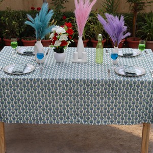 Custom Size Elegant Indian Print <b>Tablecloth</b> Ethnic Design Printed Rectangular Table Cloth <b>Rectangle</b> - Product Image 3