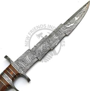Brand New Custom Handmade 15" Damascus Steel Outdoor <b>Hunting</b> Knife Rose Wood Sub Hilt Handle Sharp Fixed Blade Camping Knife - Product Image 3