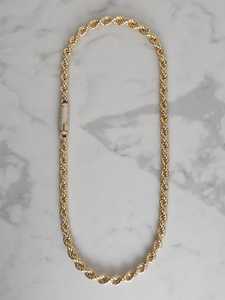 Stiles 925 Starling Silver <b>gold</b> plated Rope Chain Necklace Classic Style Unisex Everyday Wear for unisex chain - Product Image 6