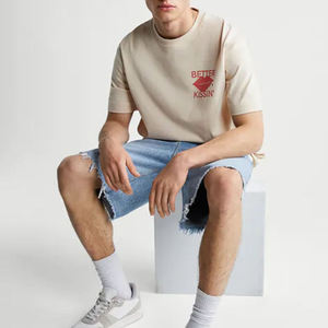 เสื้อยืดผู้ชายผ้าฝ้ายแท้ 100% ขายส่ง ยอดนิยม ปี 2026 เสื้อยืดคุณภาพสูงสำหรับผู้ชาย รับสกรีนโลโก้ - Product Image 5