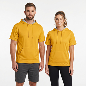 T-shirt à capuche à manches courtes pour hommes et femmes, vêtements décontractés d'été avec poche, tee-shirt à capuche unisexe, streetwear d'été, t-shirt à capuche unisexe - Product Image 3