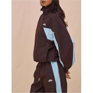 Conjunto Deportivo Casual de 2 Piezas para Mujer, con Bloques de Color, Largo hasta la Rodilla, Manga Larga, Cierre de Cremallera, Ajuste Holgado, Tejido de Poliéster y Algodón - Product Image 3