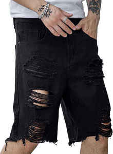 Shorts de Mezclilla Desgastados de Estilo Casual a Bajo Precio para Hombre, Corte Holgado, Lavados, 100% Algodón, Shorts de Mezclilla Holgados - Product Image 6