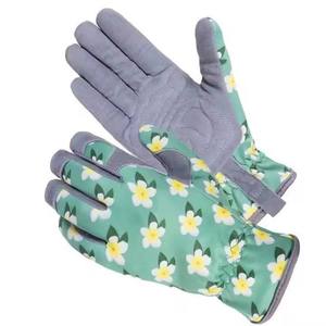 Gardening Work <b>Gloves</b> Cowhide Canvas Gardening Safety protection Hand protection Eco-Friendly Breathable Anti-Cut Garden <b>Gloves</b> - Product Image 1