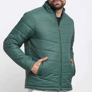 Blouson matelassé enduit pour homme, épais, chaud, respirant, avec fermeture éclair, style décontracté urbain, vêtement d'hiver, production en gros OEM - Product Image 4