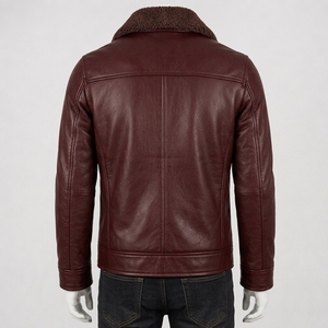 Chaqueta de Cuero para Hombre, Invierno, Lona Impermeable, Ecológica, para Motocicleta, Tallas Grandes, Multicolor, Reversible, Cuero Genuino 2026 - Product Image 2