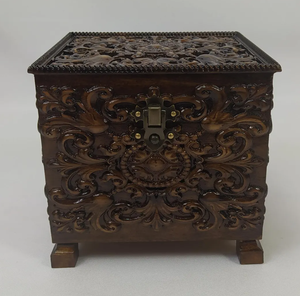 Stylish Wholesale Decorative Wooden Carved Square <b>Box</b> <b>Vintage</b> Keepsake Storage Chest Handcrafted Wood Jewelry <b>Box</b> Organizer Gift - Product Image 4