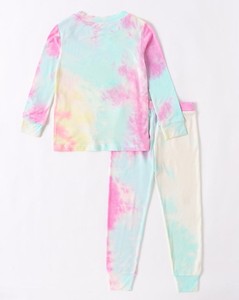 Girls Tie <b>Dye</b> Pajamas Set Long Sleeve Soft Cotton Sleepwear Spring Pattern Print Kids Loungewear - Product Image 3