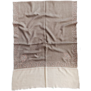 Bufandas Suzani de Cachemira Hechas a Mano para Mujer, 100% Cachemira, Patrones de Bordado Intrincados, Ligeras y Transpirables para Fiestas y Uso Diario - Product Image 1