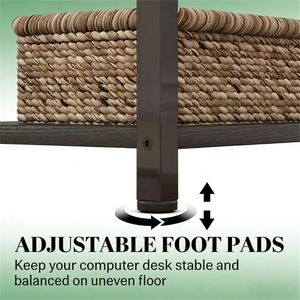 Rustic Brown <b>Small</b> Computer <b>Desk</b> for Writing Home Office or Student Use - Product Image 4