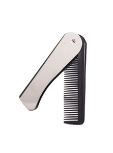 Peine Plegable de Bolsillo con Cubierta de Acero Inoxidable, Peine para Desenredar y Peinar, Herramienta para el Cuidado de la Barba para Uso Doméstico - Product Image 2