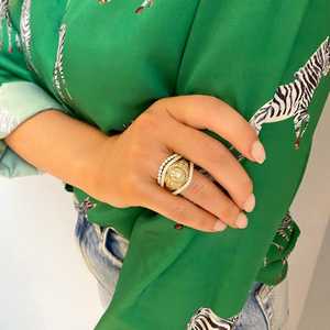 Diamond <b>Stacking</b> Band Half Eternity Curved Round Cut 10K 14K Solid Gold Unique Minimalist Everyday Wear Stackable Matching <b>Ring</b> - Product Image 4