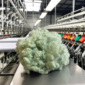 Prix usine 15D HC Vert Grade A Fibre de polyester creuse conjuguée 100% GRS fiberfix pour le rembourrage de jouets, oreillers et couvertures - Product Image 1