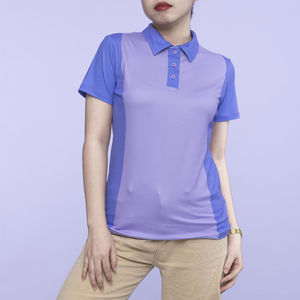 New Designed Customized Logo Print Contrast Collar <b>Women</b> Polo Shirt Cotton Soft Breathable Fabric Short Sleeve <b>Women</b> Shirt <b>Tops</b> - Product Image 1