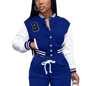 Veste courte de style universitaire pour femmes, en mélange de laine, brodée, streetwear, service d'échantillonnage disponible, exportation mondiale - Product Image 3
