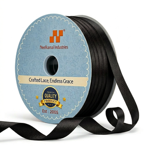 Wholesale 12mm Black Single Face Satin Ribbon Roll for <b>Gift</b> Packaging Luxury Box <b>Wrap</b> Hair Bows Sewing Crafts <b>Wedding</b> Decor Bouq - Product Image 2