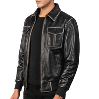 Veste en cuir sur mesure de haute qualité pour hommes, vente en gros de vestes en cuir pour hommes, veste en cuir véritable pour hommes 2026