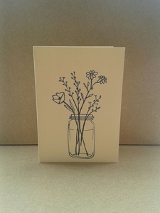 Cartes de vœux d'anniversaire écologiques en papier plantable, faites à la main, biodégradables, forme carrée, finition mate, style luxueux, avec motifs intégrés - Product Image 1
