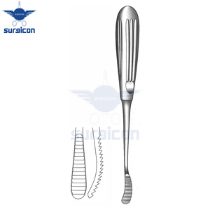 เครื่องมือผ่าตัดสำหรับแกะกระดูกแบบปลายเดี่ยว ตัดไปทางด้านหลัง ยี่ห้อ Aufricht ขนาดความยาว 21 ซม. / 8-1/4 นิ้ว ความกว้าง 32 x 9 มม. - Product Image 3