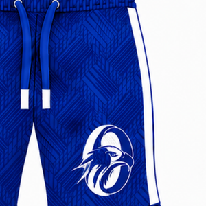 Shorts de sport bleu roi personnalisés pour l'entraînement athlétique, la gym, la course, avec cordon de serrage, séchage rapide, respirants, performance, vêtements de sport, uniforme d'équipe - Product Image 4