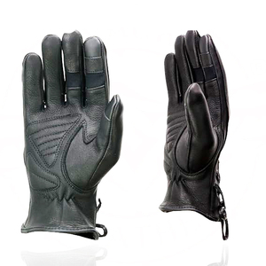Samroz Sports Men's Black Genuine Leather <b>Touchscreen</b> Outdoor Lightweight <b>Gloves</b> - Product Image 2