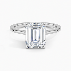 BOJ <b>Ring</b> 082 <b>Emerald</b> Cut 925 <b>Silver</b> Floral Prong Stone Solitaire Diamond <b>Ring</b> 2ct D Color VVS1 Moissanite GRA Certified Sale - Product Image 1
