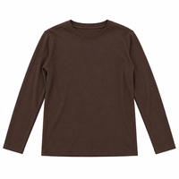 Chemise basique à col rond unie de style coréen pour femmes, design de style Old Money, nouvelle collection, douce, pour le quotidien ou les occasions décontractées
