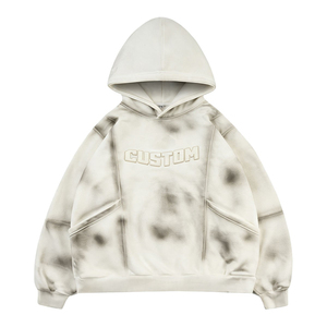 Custom <b>Red</b> Cut Out Hooded <b>Sweatshirt</b> <b>Men</b> Oversized Punk Style Printed Knitted Polyester Autumn Casual Front Logo - Product Image 6