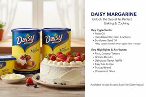 เนยเทียมเดซี่ ออร์แกนิค 2.5 กก. ผลิตภัณฑ์จากพืช ผลิตในมาเลเซีย คุณภาพเยี่ยม บรรจุภัณฑ์แบบกระปุก ราคาถูก ขั้นต่ำในการสั่งซื้อน้อย จัดส่งได้ - Product Image 3