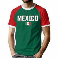 T-shirts Mexique pour hommes, 100% coton, design personnalisé, manches courtes, col rond