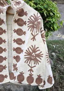 Chemise de nuit imprimée pour femme à col mandarin, manches longues, en coton et fibre de bambou, décontractée, pour l'été et l'automne, tricotée, idéale comme cadeau - Product Image 5
