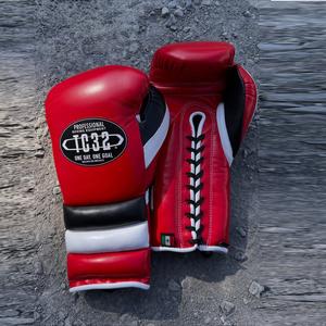 Guantes de Boxeo Personalizados de Fábrica de Alta Calidad, Guantes de Boxeo de Microfibra y Cuero Genuino para Muay Thai - Product Image 1