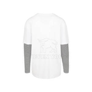 เสื้อยืดคอตตอนสองชั้นดีไซน์ใหม่สำหรับผู้ชาย เนื้อผ้าระบายอากาศได้ดี ทรงหลวมใส่สบาย เหมาะสำหรับใส่ทุกวัน ราคาประหยัด - Product Image 2