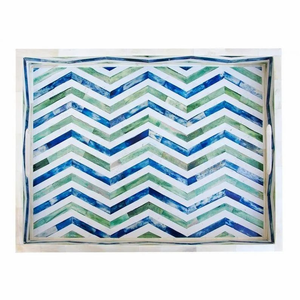 Bandeja Cuadrada Desechable FAIZA CRAFT con Incrustaciones Clásicas de Hueso Pulido para una Decoración Elegante del Hogar, Práctica para Servir, Disponible desde India - Product Image 3
