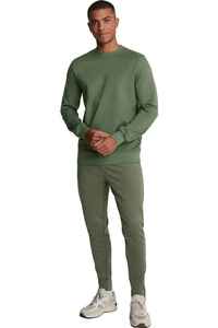 Sudadera de Cuello Redondo para Hombre, Color Verde Oliva, Corte Regular, Tejido de Punto, Manga Larga, Estilo Casual para Otoño - Product Image 5