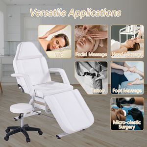 Camilla Hidráulica Multiusos para Esteticista con Dos Bandejas, Mesa Facial de 3 Secciones, Silla de Salón para Tatuajes, Camillas de Masaje - Product Image 6