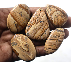 2024 imagen Natural cabujón de jaspe piedra preciosa suelta para la fabricación de joyas forma de tamaño mixto collar anillo suministro a granel diseñador Jaipur - Product Image 5