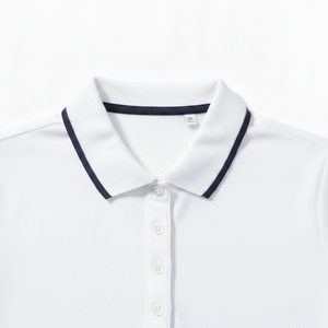 Camiseta Polo Personalizada OEM para Mujer, Manga Corta, Algodón Piqué, Transpirable, Casual, Primavera Verano, Corte Regular, Color Sólido, Cierre de Botones - Product Image 2