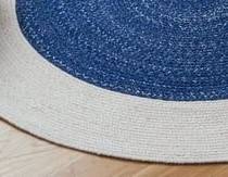 Tapis en corde de coton tressée à la machine, motif floral écologique, antidérapant, adapté aux animaux domestiques, décoration moderne pour salon - Product Image 3