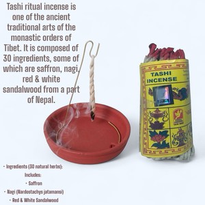 Juego de 3 incienso de cuerda de Rosa natural Tashi y Lumbini hecho a mano en Nepal, excelente fragancia para el hogar, alivio del estrés, incienso aromático - Product Image 5