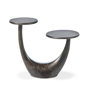 Table d'appoint en métal d'inspiration antique avec finition vintage pour un attrait décoratif classique pour la maison - Product Image 4