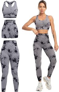High Quality Women's <b>3</b> Piece Seamless Yoga Set High Waist Leggings Sports Bra Workout Shorts Gym Fitness Activewear Breathable - Product Image 5