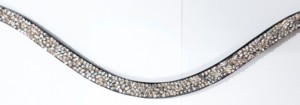 Diadema de Cuero Plana y Delgada Profesional con Sistema de Gancho y Bucle de Resistencia Industrial e Incrustaciones de Piedra de Cristal de Roca Genuina - Product Image 5
